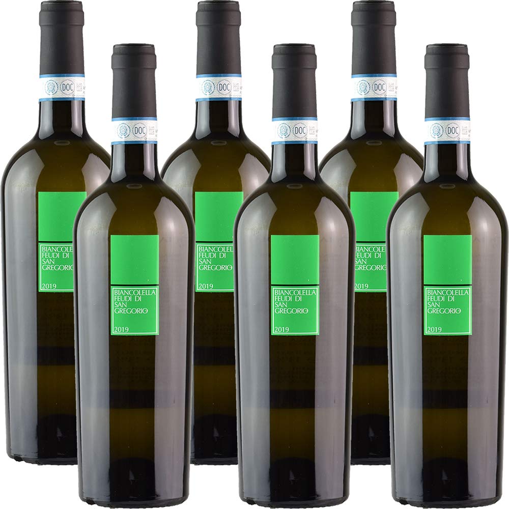 Biancolella d'Ischia | Feudi di San Gregorio | Vino Bianco della Campania | Confezione 6 Bottiglie da 75 Cl | Idea Regalo