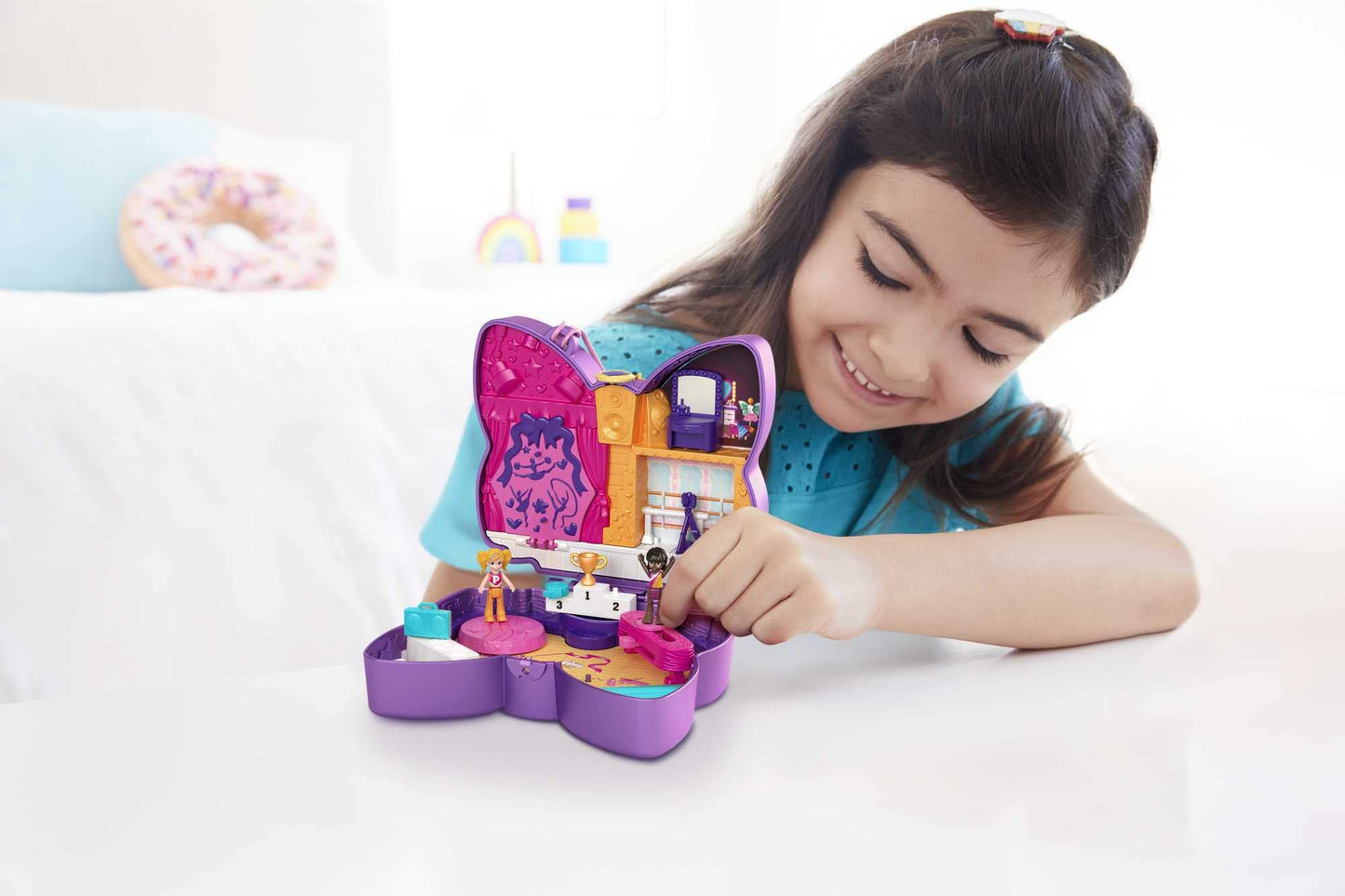 Polly Pocket - Cofanetto Fiocchetto di Danza con Accessori, Giocattolo per Bambini 4+ Anni, HCG17