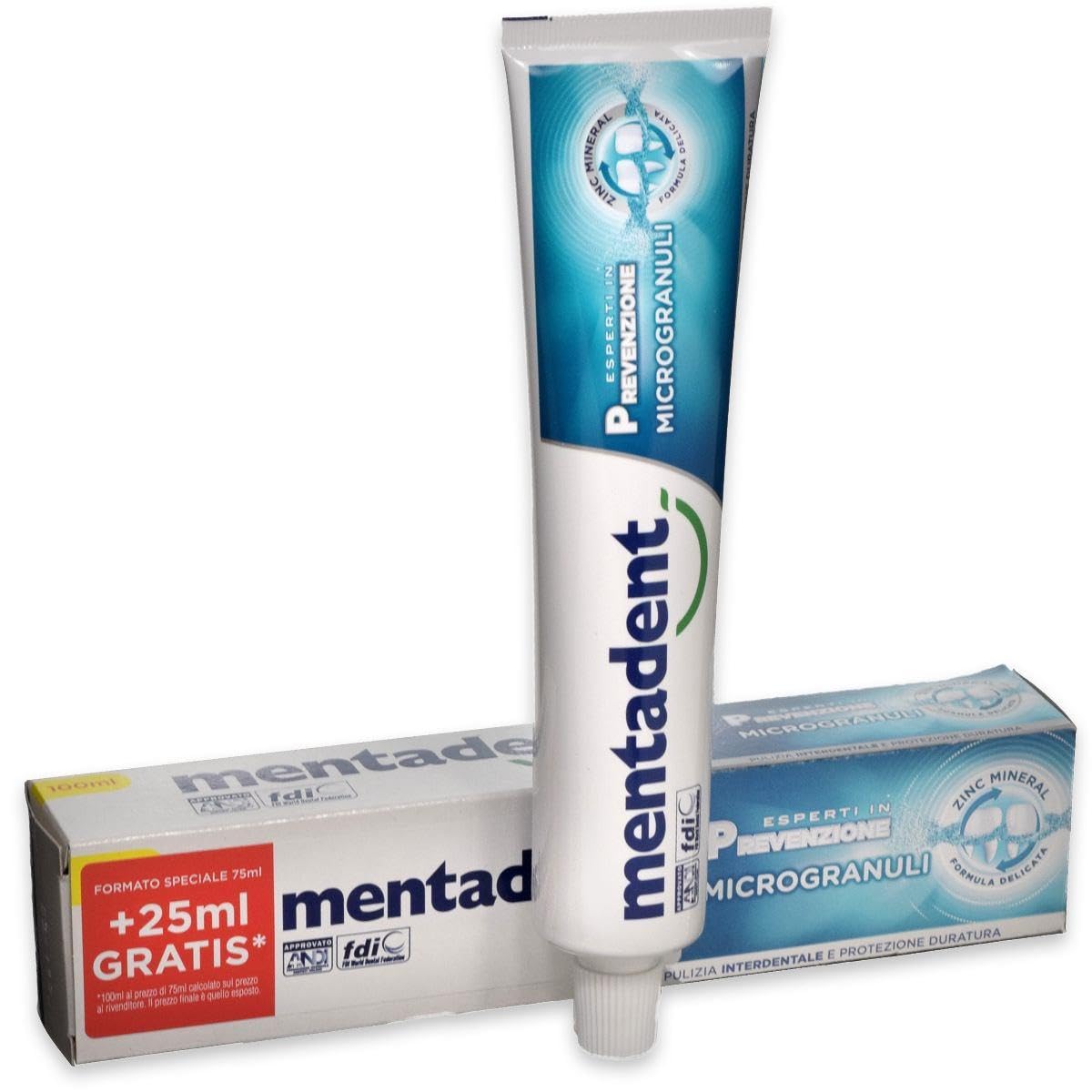 Mentadent Dentifricio Microgranuli 75+25ml