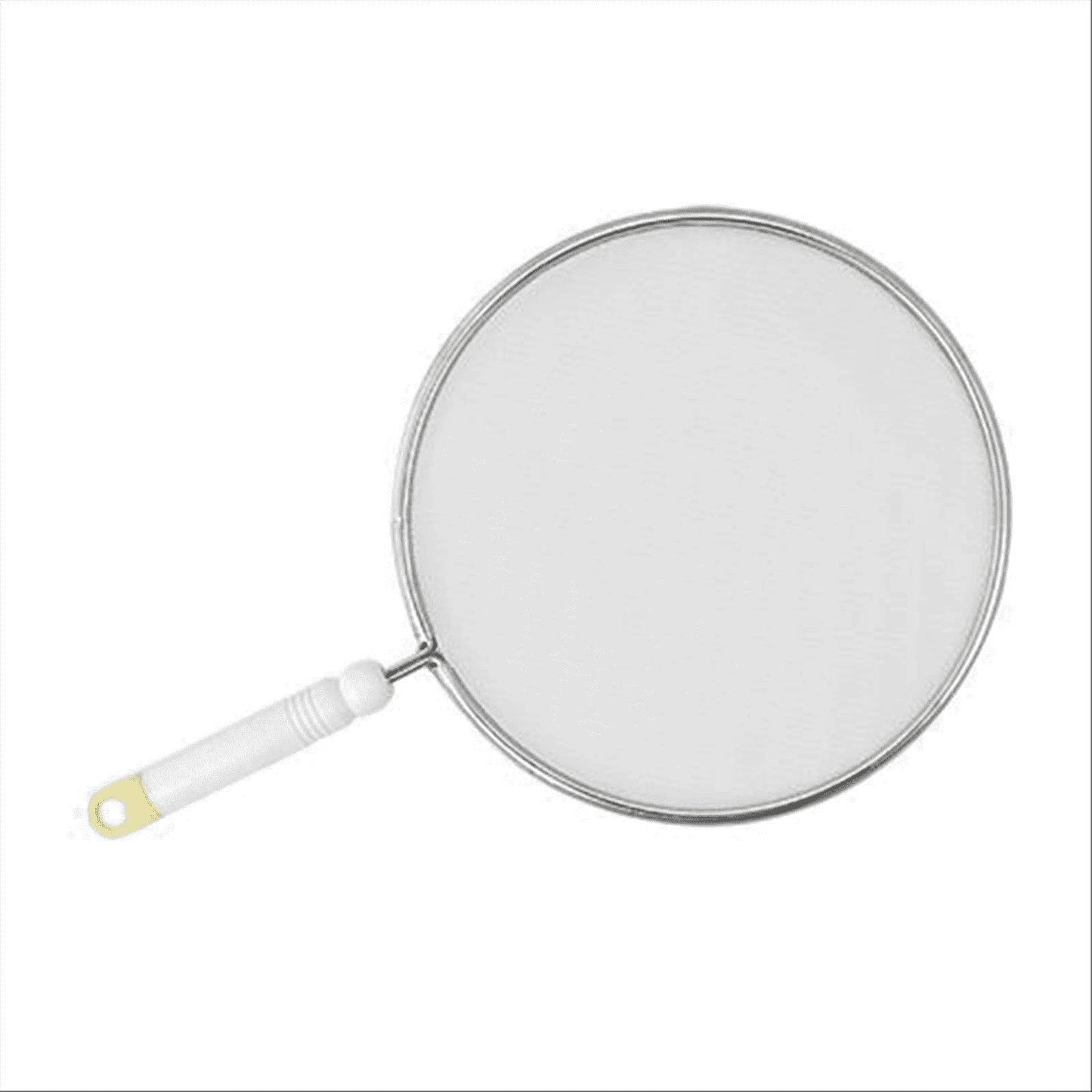 Paraspruzzi Prodotto In Rete D'Alluminio A Trama Fitta. Indicato Per Proteggere Dagli Spruzzi Di Fritti O Cotture In Cucina. Va Posizionato Su Pentole O Padelle Come Un Coperchio. Completo Di Manico In Plastica.