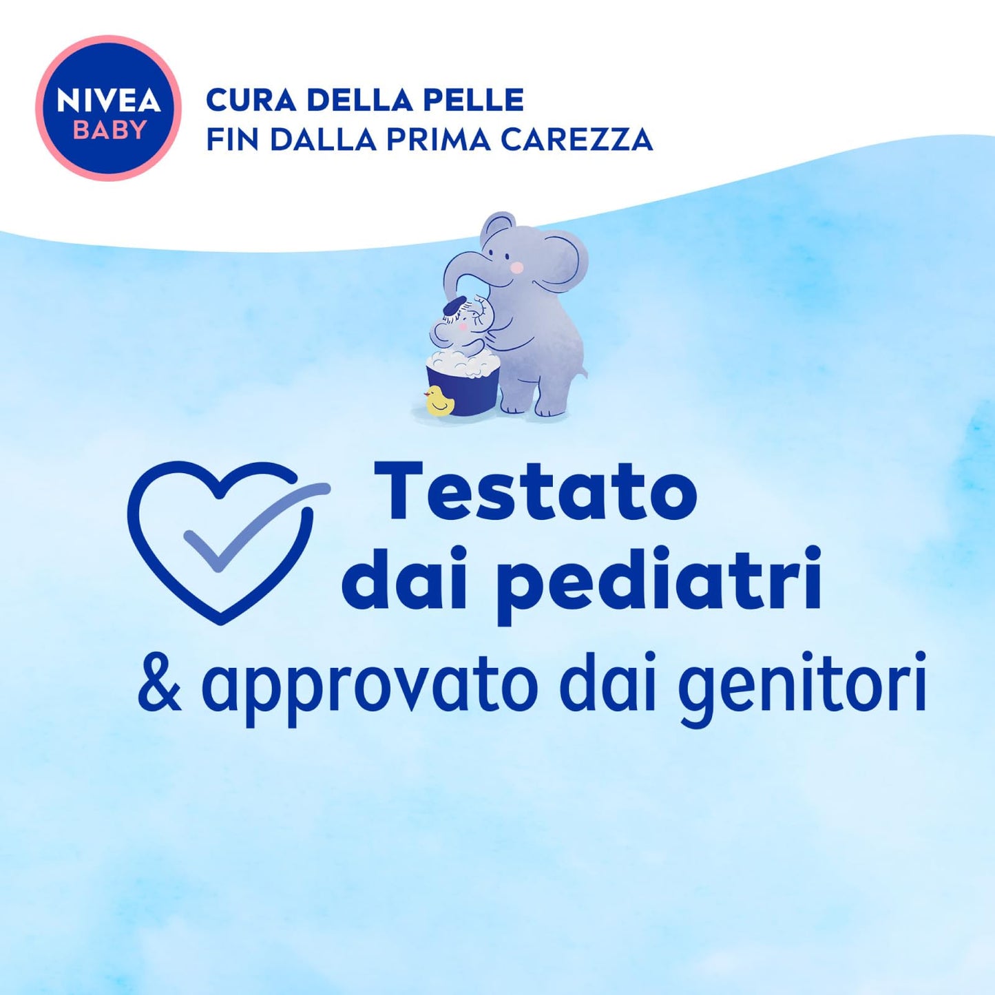Nivea Baby Gel Doccia dai Capelli ai Piedini Shampoo bambini Corpo e Capelli Docciashampoo delicato e ipoallergenico Detergente con Latte di Mandorla - 5 Flaconi da 500ml