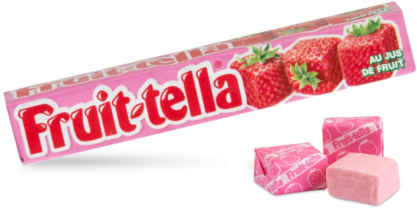 20 PACCHETTI CARAMELLE MORBIDE FRUITTELLA FRAGOLA STRAWBERRY STICK CARAMELLA