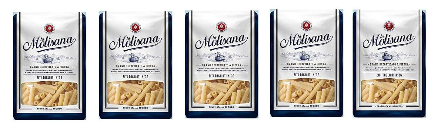 La Molisana 5x Ziti Tagliati Pasta N. 36 500g Pasta Italiana Autentica Dal 1910!