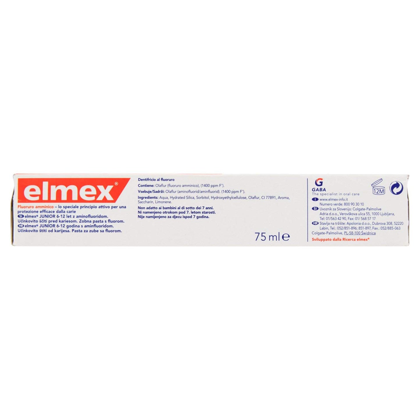 Elmex Junior Dentifricio 6 - 12 Anni, 75ml