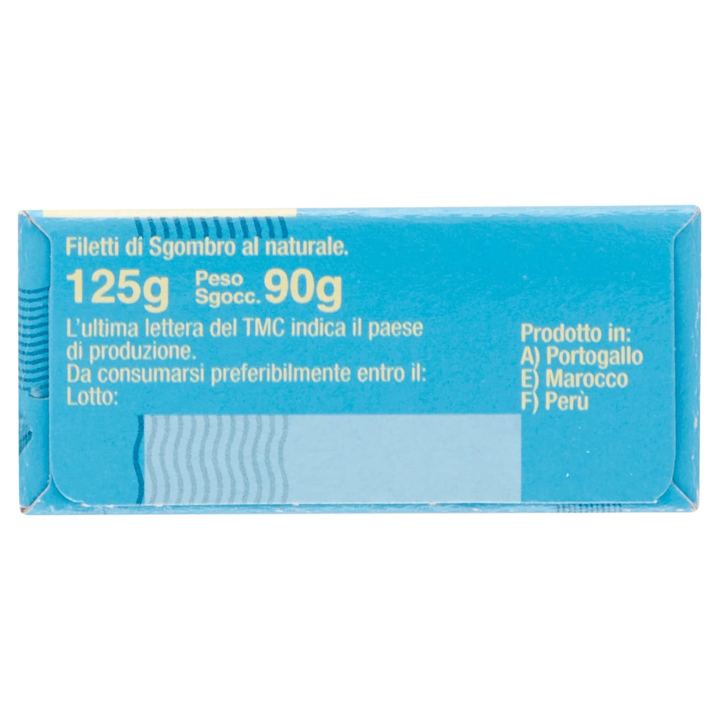 Delicius Scatola di Filetti di Sgombro al Naturale, 125g (10 pezzi)