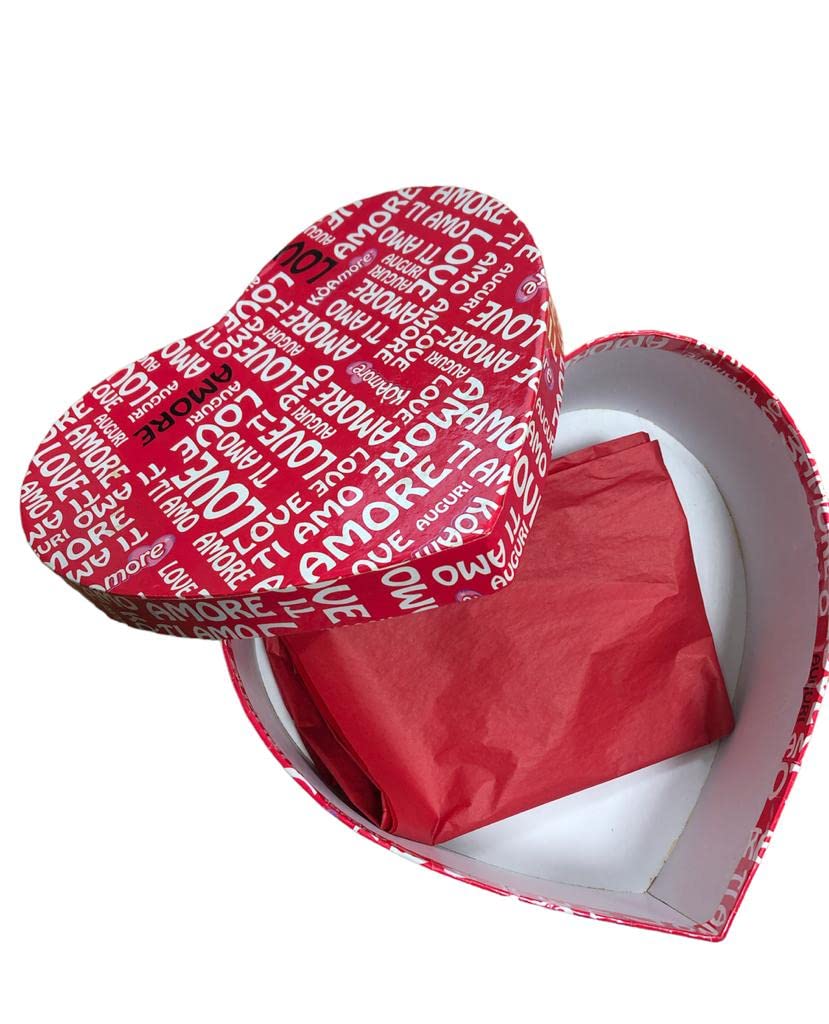 SCATOLA REGALO A FORMA DI CUORE E CARTA REGALO