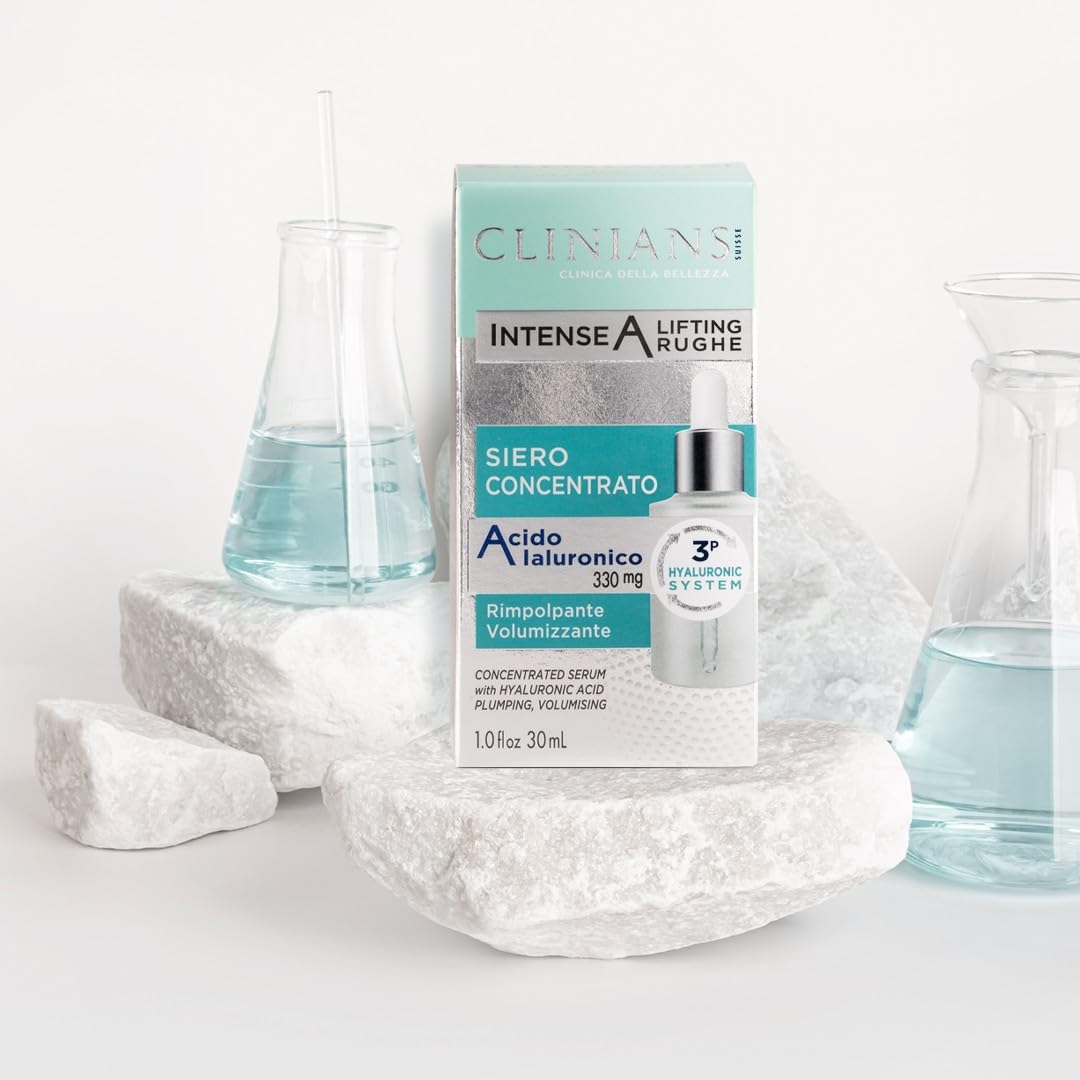 CLINIANS | Intense A Lifting Rughe Siero Concentrato, con Acido Ialuronico Dermatologicamente Testato, Made in Italy, 30 ml