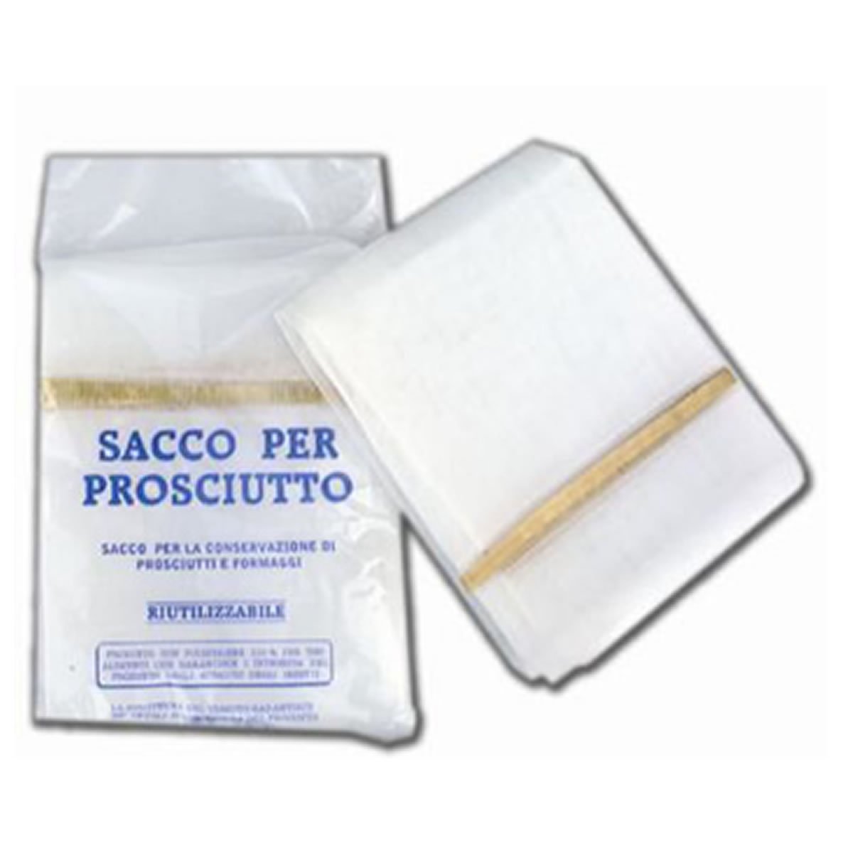 Tre Emme Sacco per Prosciutto in Nylon per Alimenti. con Nastro Che Chiude E Appende Il Prosciutto.