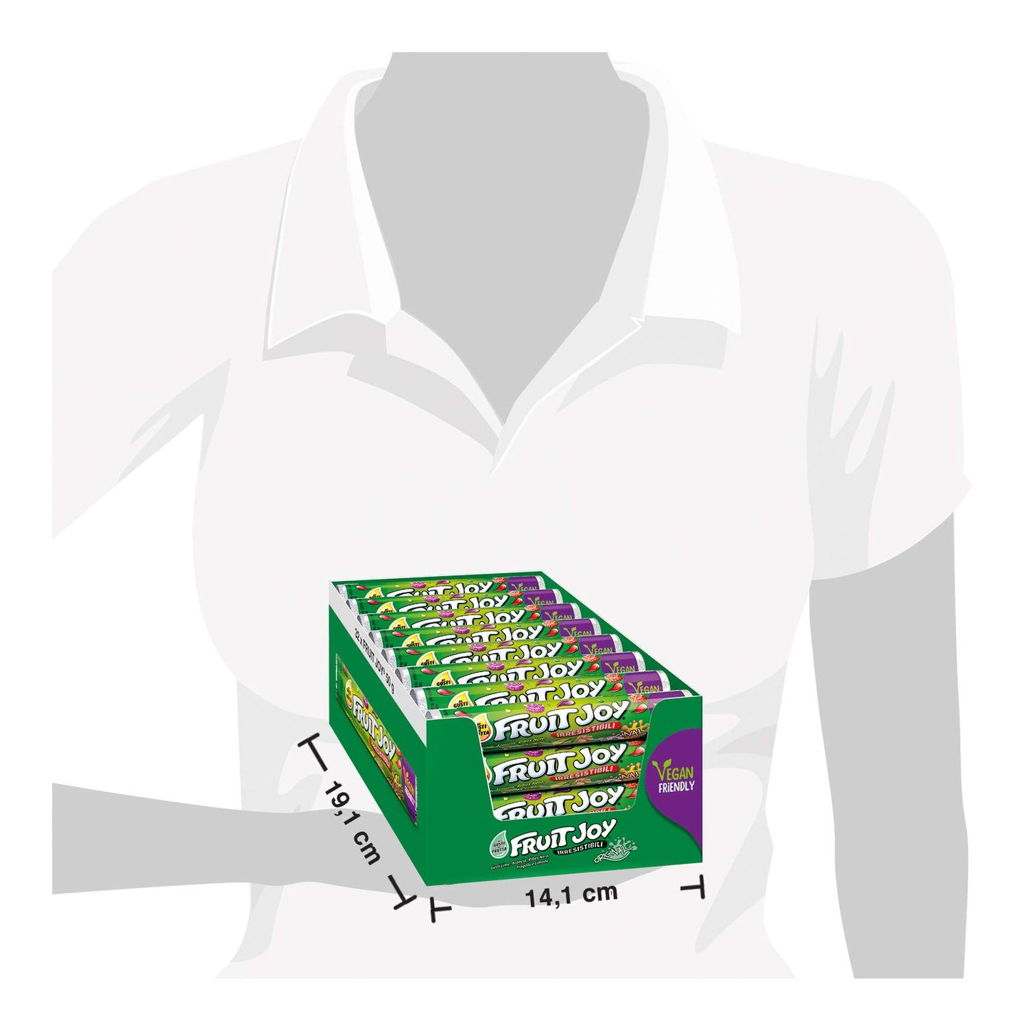 Nestlé Fruit Joy ORIGINAL Caramelle Gommose Vegan Friendly ai Gusti Frutta, 32 Tubi