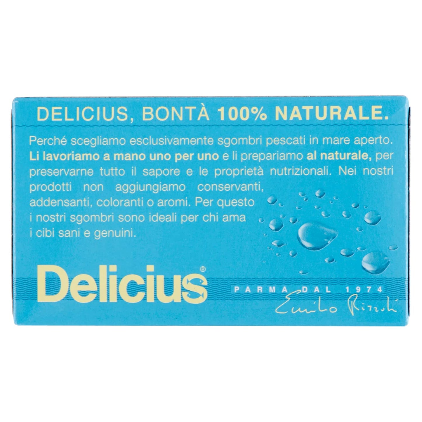 Delicius Scatola di Filetti di Sgombro al Naturale, 125g (10 pezzi)