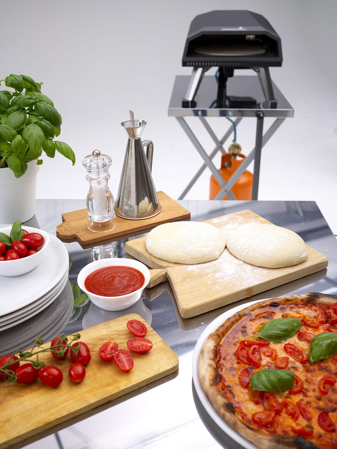Ompagrill 310 - Forno pizza gas GPL da giardino, 4400 Watt, colore Nero