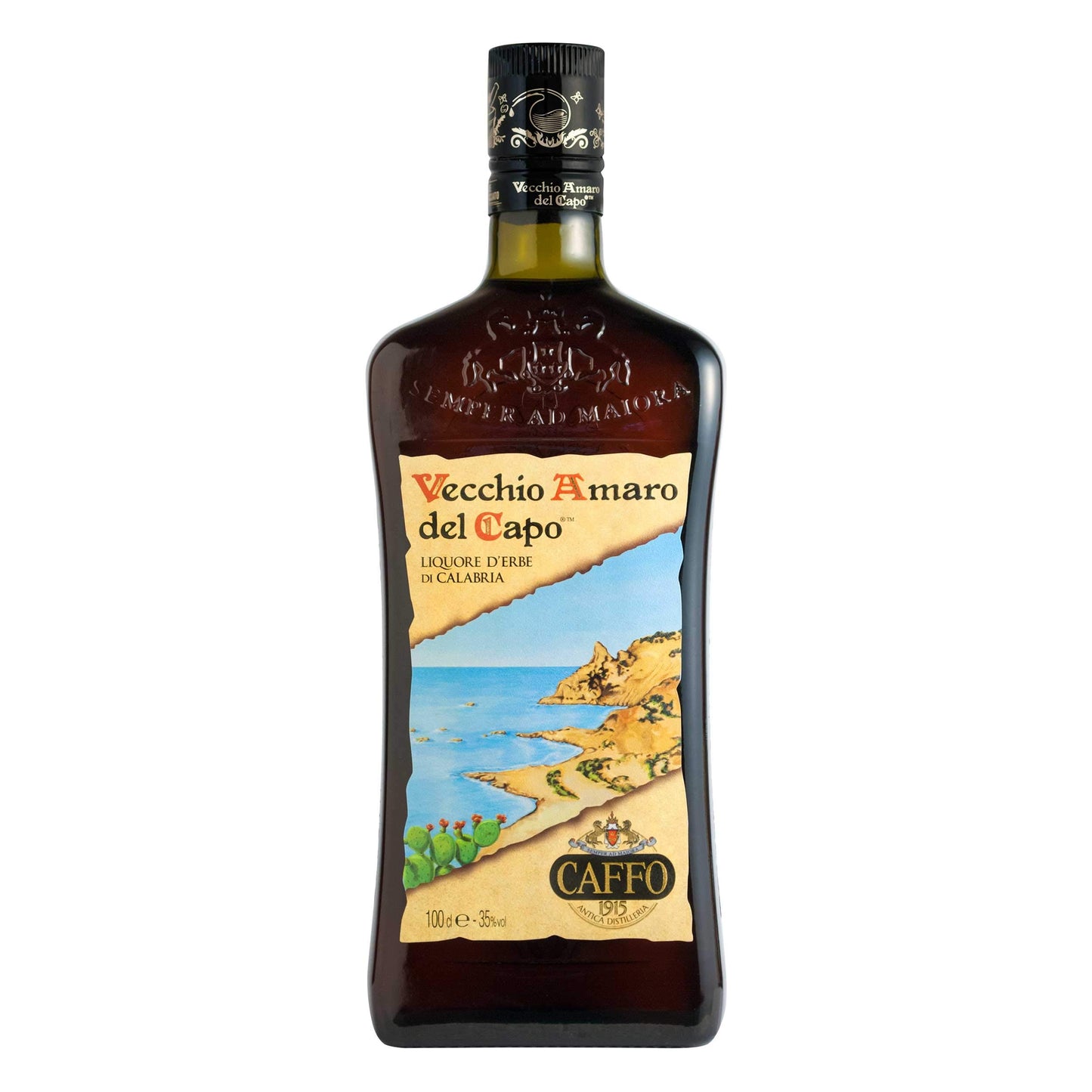 Caffo Vecchio Amaro del Capo Set di 2 liquori alle Erbe della Calabria Alcool 35% 2x1L