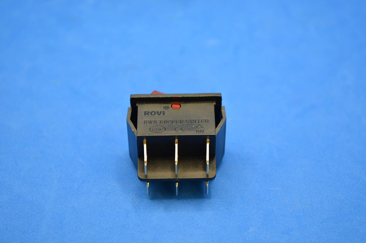 INTERRUTTORE BIPOLARE ROSSO LUMINOSO 6C 20A 250V