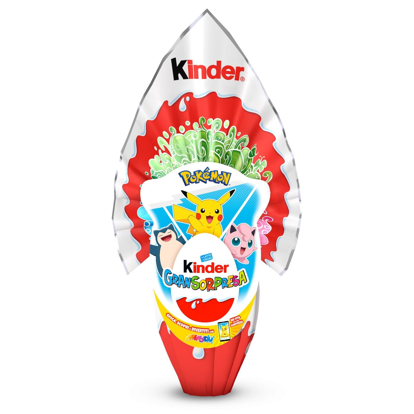 Kinder GranSorpresa Pokemon - Uovo di Pasqua Kinder 2025, Finissimo Cioccolato al Latte con Sorpresa Pokemon, Idea Regalo Pasqua, 150 Grammi