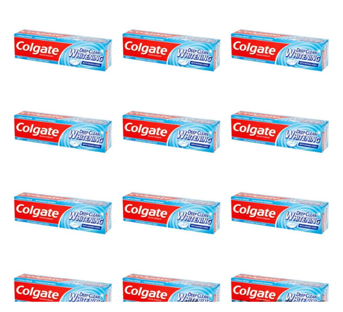 12 X Dentifricio Colgate DEEP CLEAN WHITENING denti naturalmente bianchi