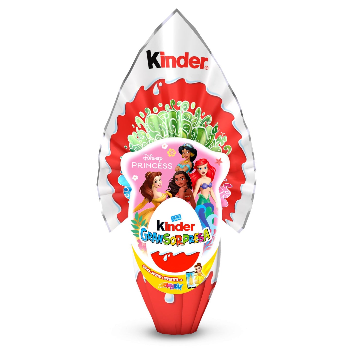 Kinder GranSorpresa Disney Princess - Uovo di Pasqua Kinder 2025, Finissimo Cioccolato al Latte con Sorpresa Disney Princess, Idea Regalo Pasqua, 150 Grammi