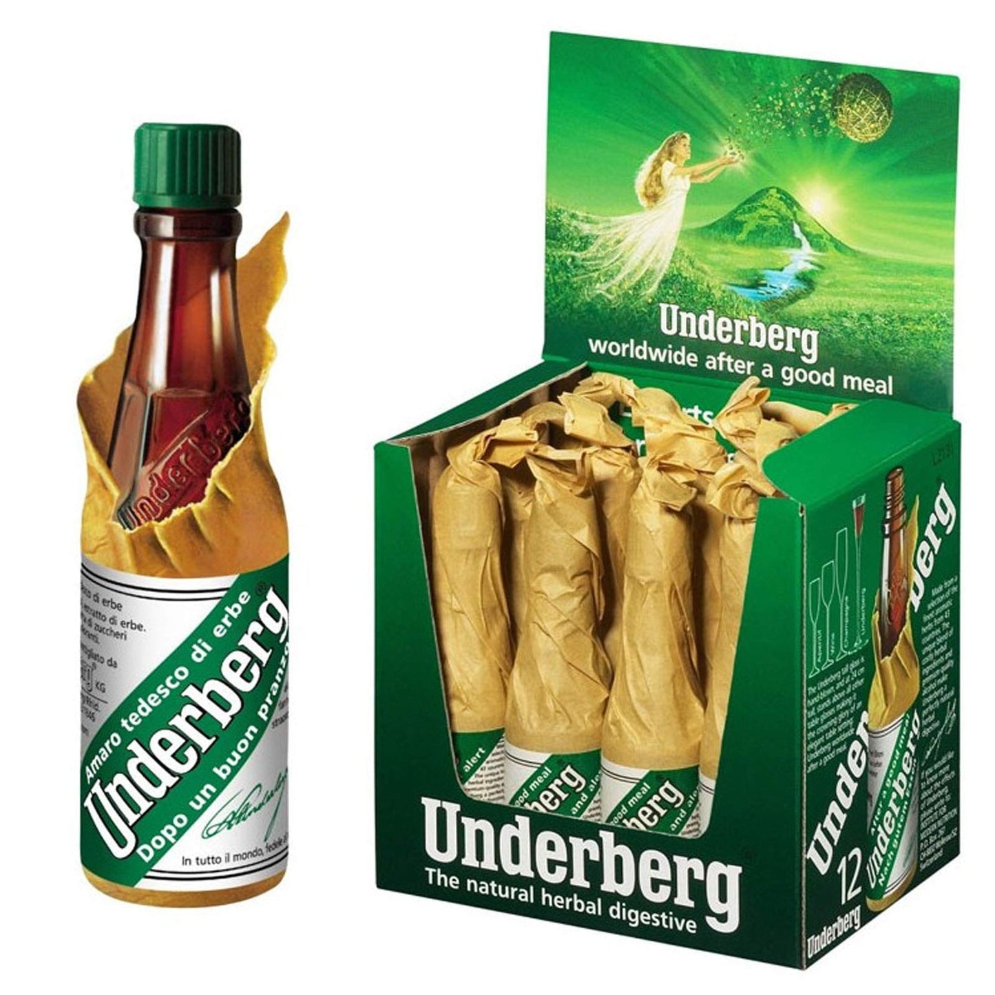LIQUORE AMARO UNDERBERG MIGNON 20 ML X 12 BOTTIGLIE DIGESTIVO AMARO ERBE