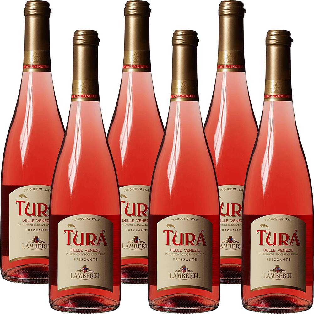 Vino Rosè Frizzante | Turà Trevenezie Igt | Veneto | 6 Bottiglie 75Cl | Per Happy Hour | Dopocene Easy Chic | Idea Regalo
