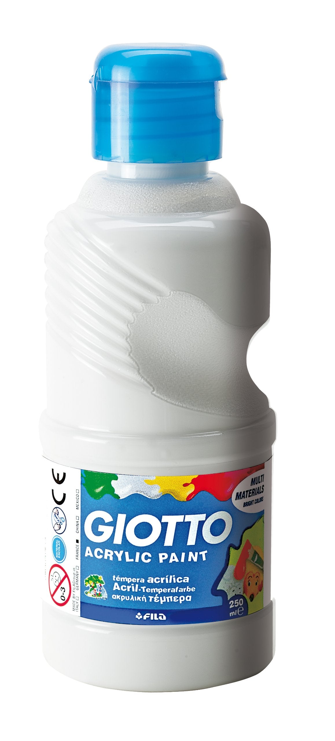 Giotto 5340 01 - Tempera acrilica, 250 ml, colore: Bianco