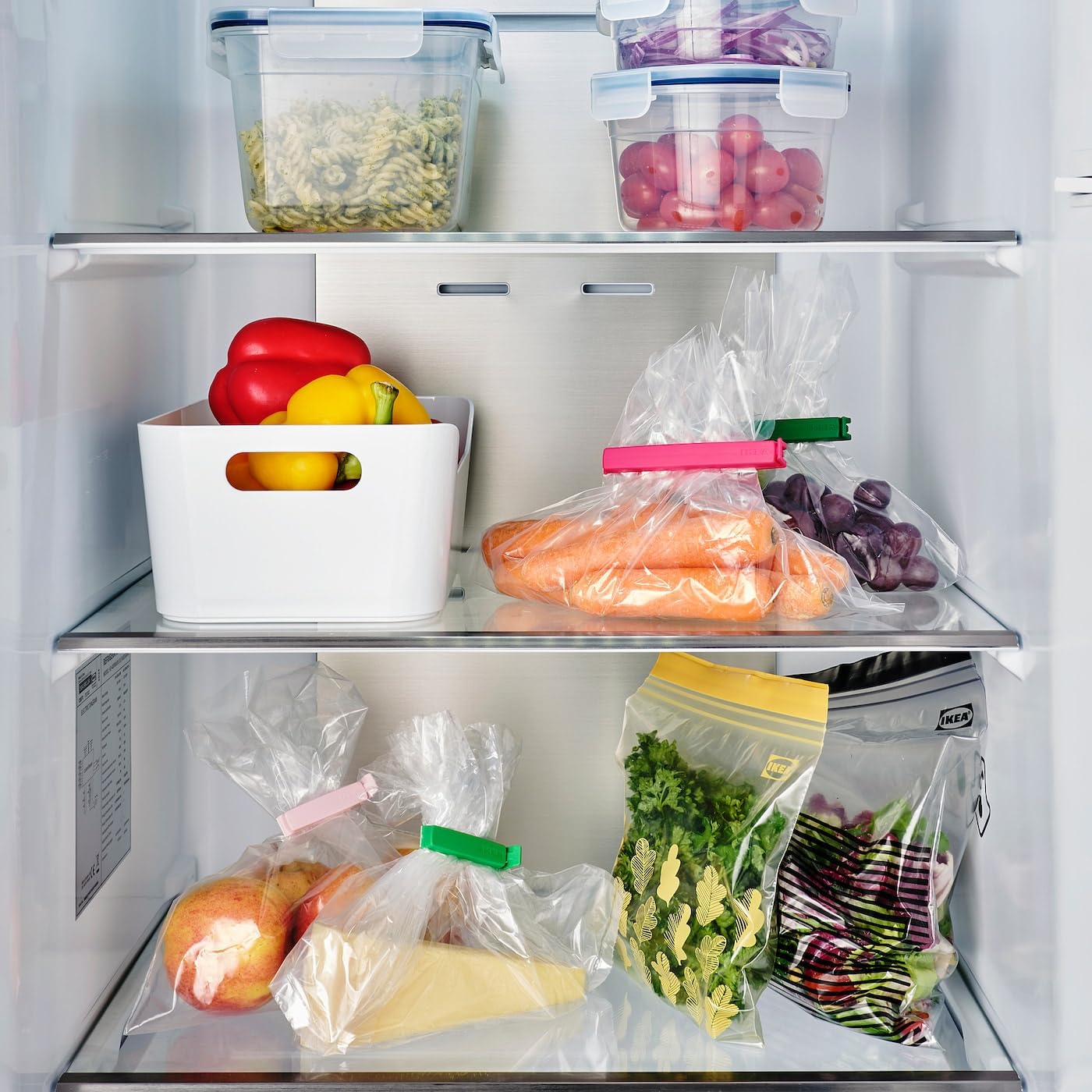 Ikea BEVARA - Clip di chiusura per sacchetti salvafreschezza, riutilizzabili, per alimenti, chiusura ermetica, ideali per cucina e casa