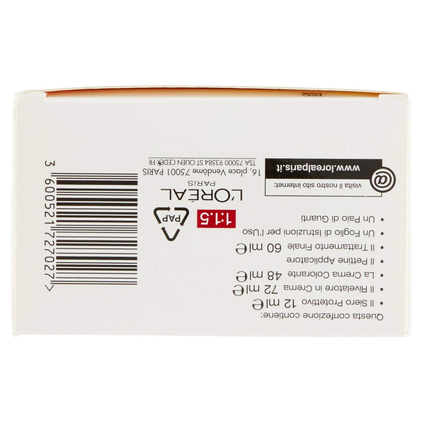 L'Oréal Paris Excellence Crema Colorante Triplo Trattamento Avanzato, 6.3 Biondo Scuro Dorato