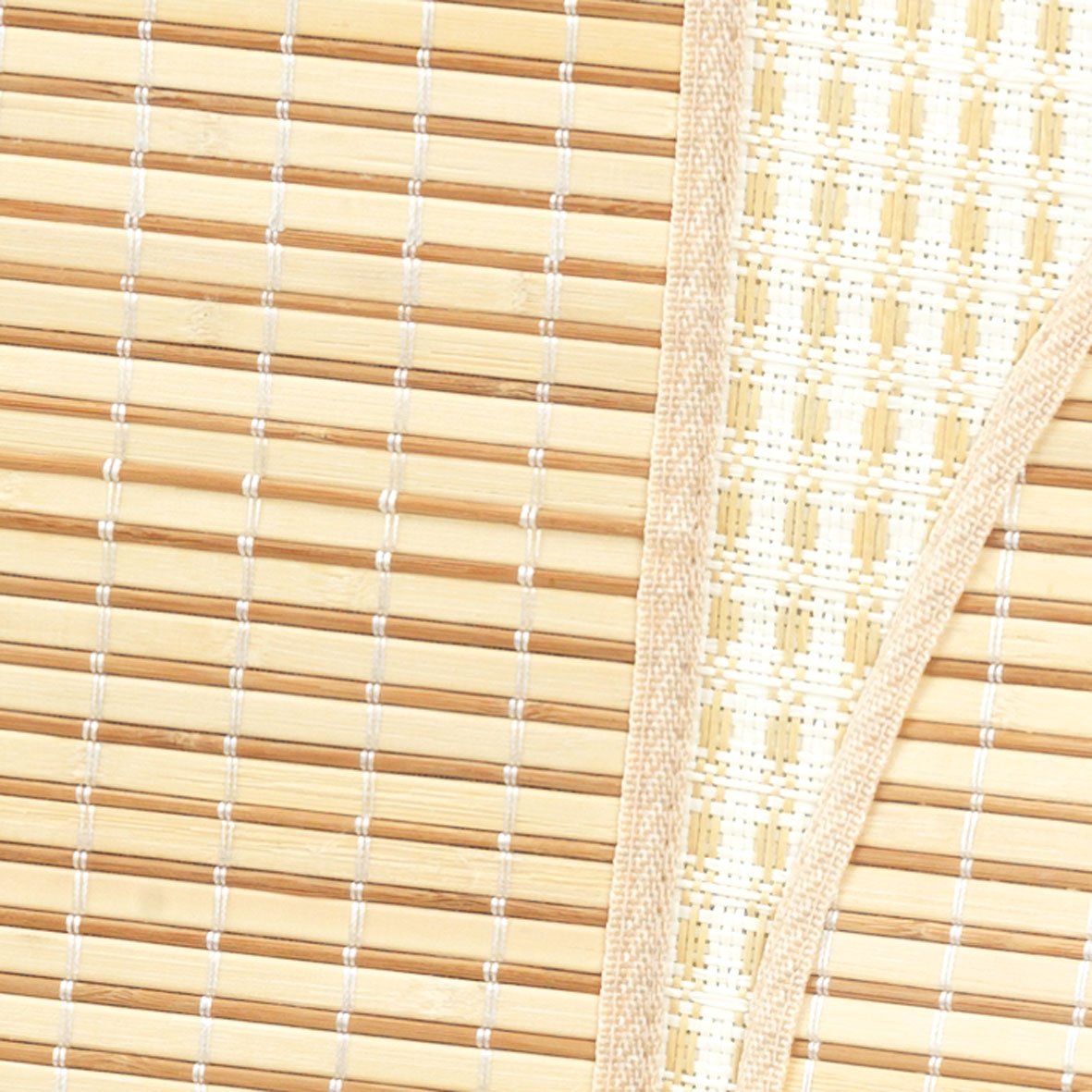 Bottari 12150 Schienale Estivo per Auto Wood in Fibra Naturale di bambù, Colore Beige