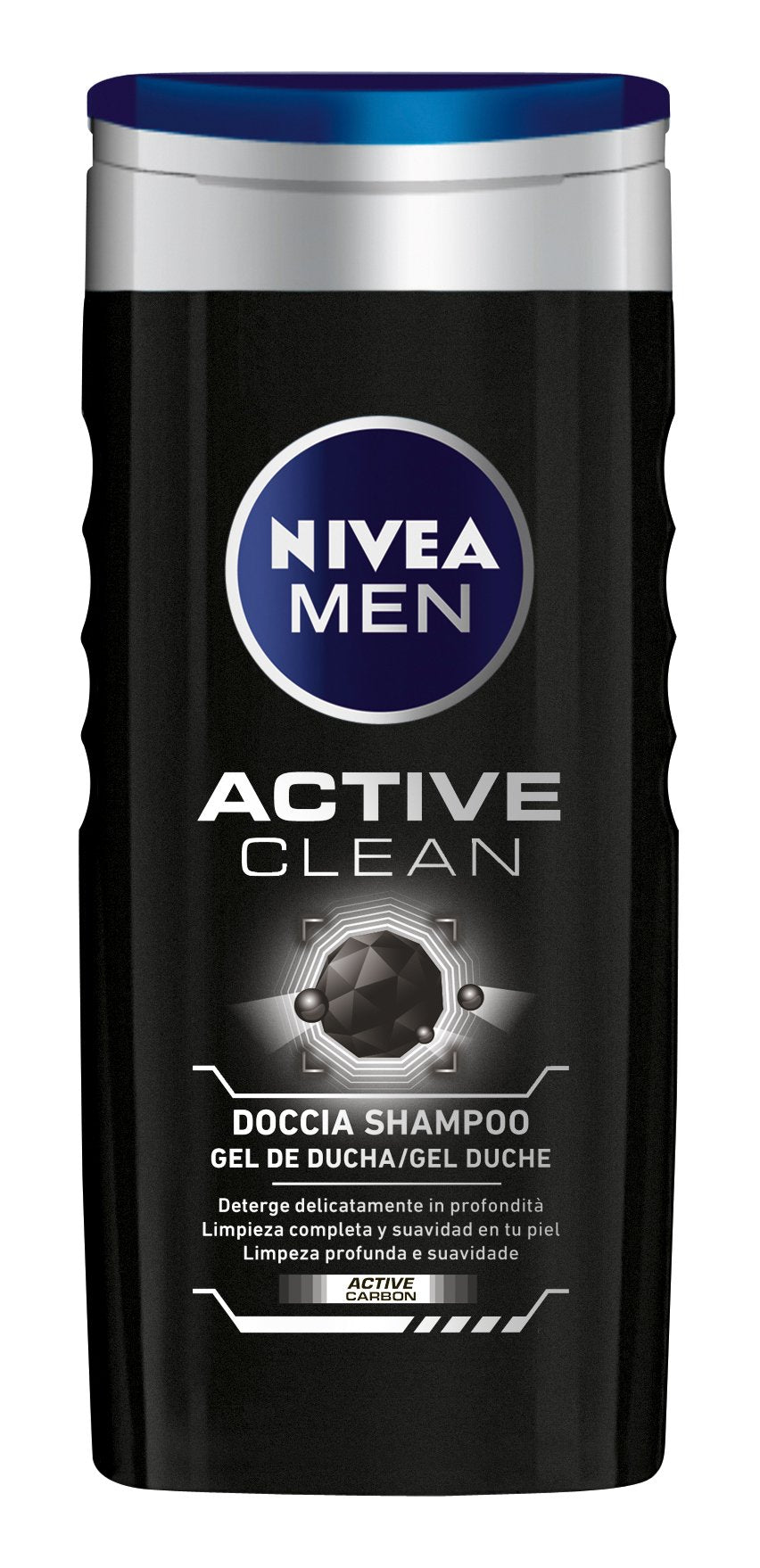 Nivea Men Active Clean Doccia Shampoo Uomo, 3 Confezioni da 250 ml