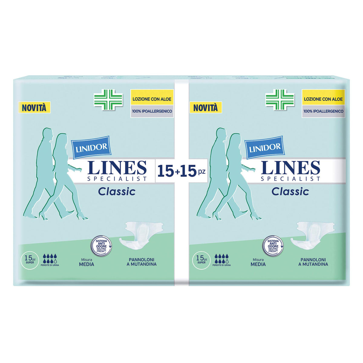 Lines Specialist Assorbenza Pannolone Mutandina Misura Me Classic Super, 30 Pezzi