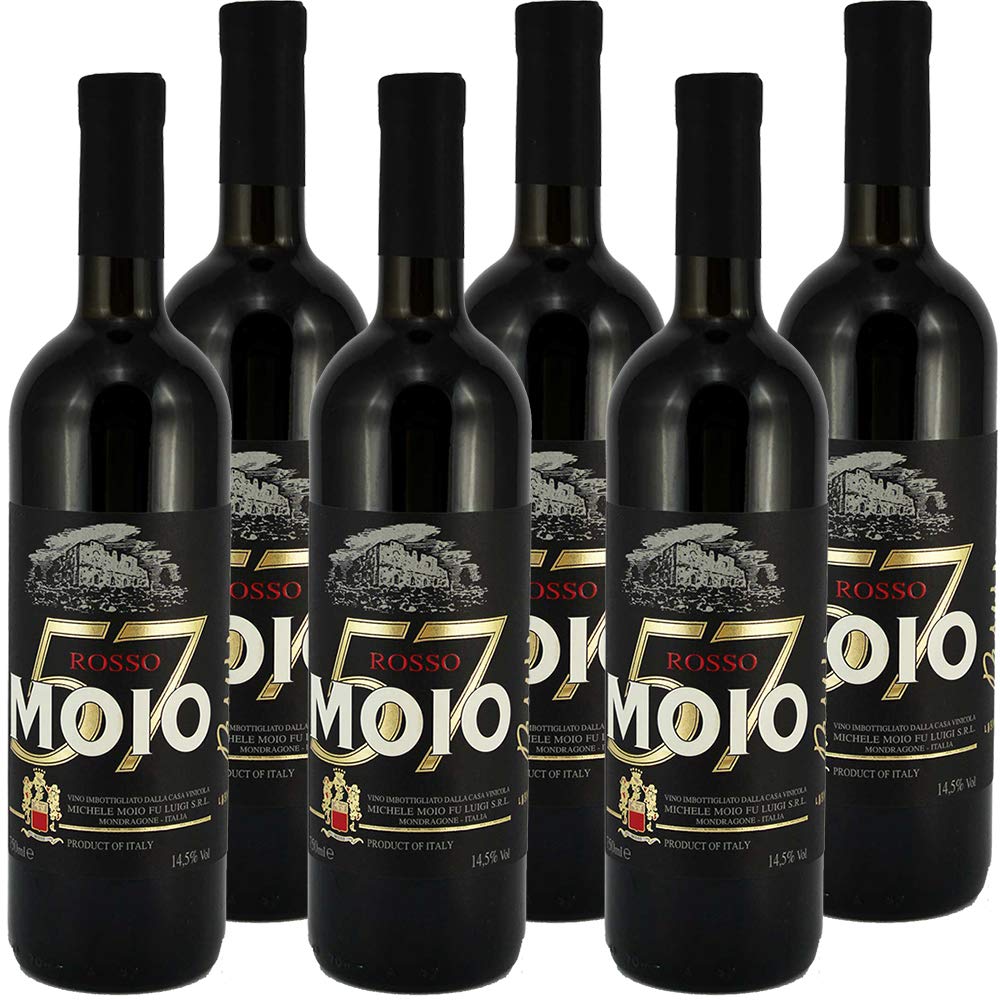 Moio 57 Primitivo | Vino Rosso Della Campania | Confezione Da 6 Bottiglie Da 75 Cl | Idea Regalo