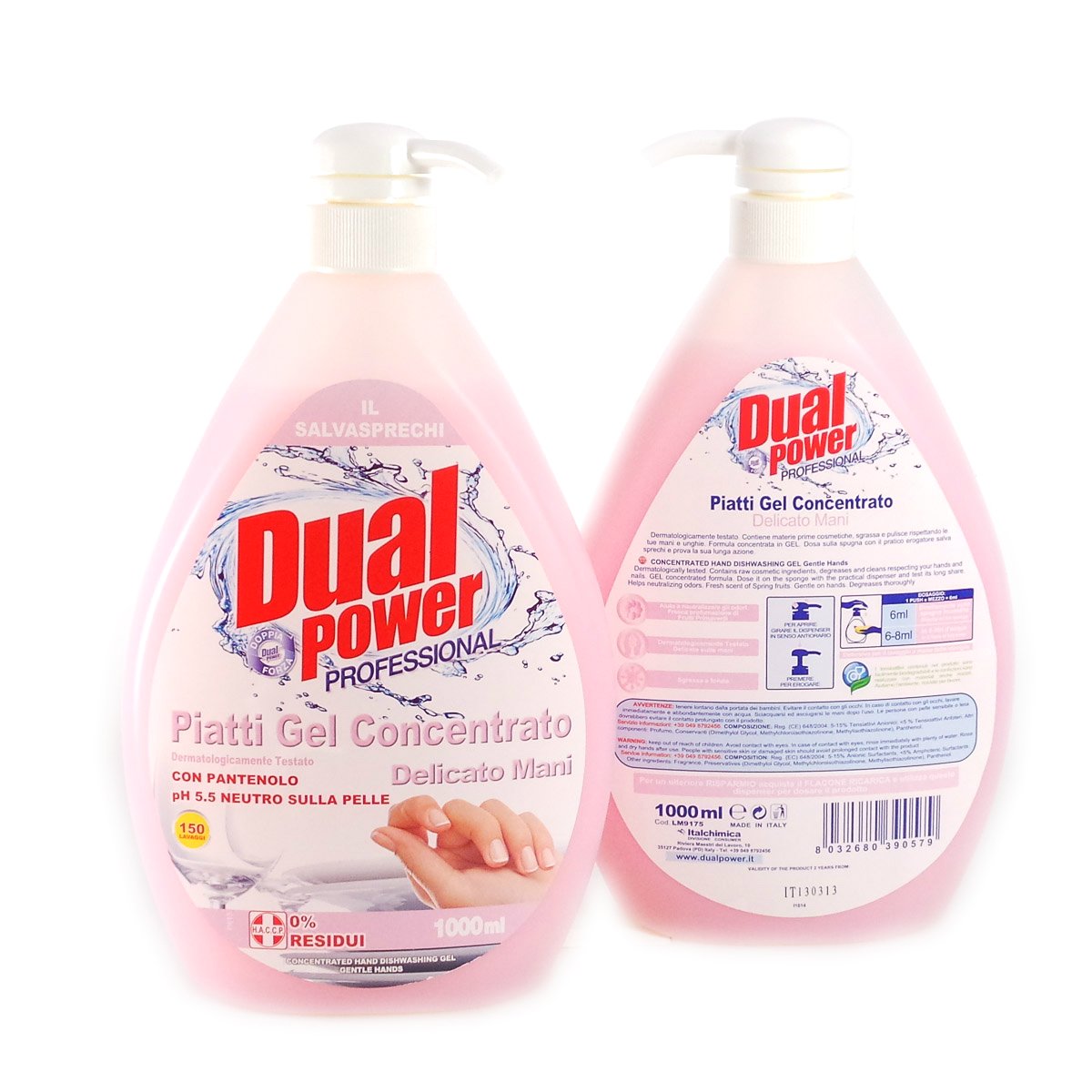 DUALPOWER PIATTI GEL 1LT DELICATO MANI