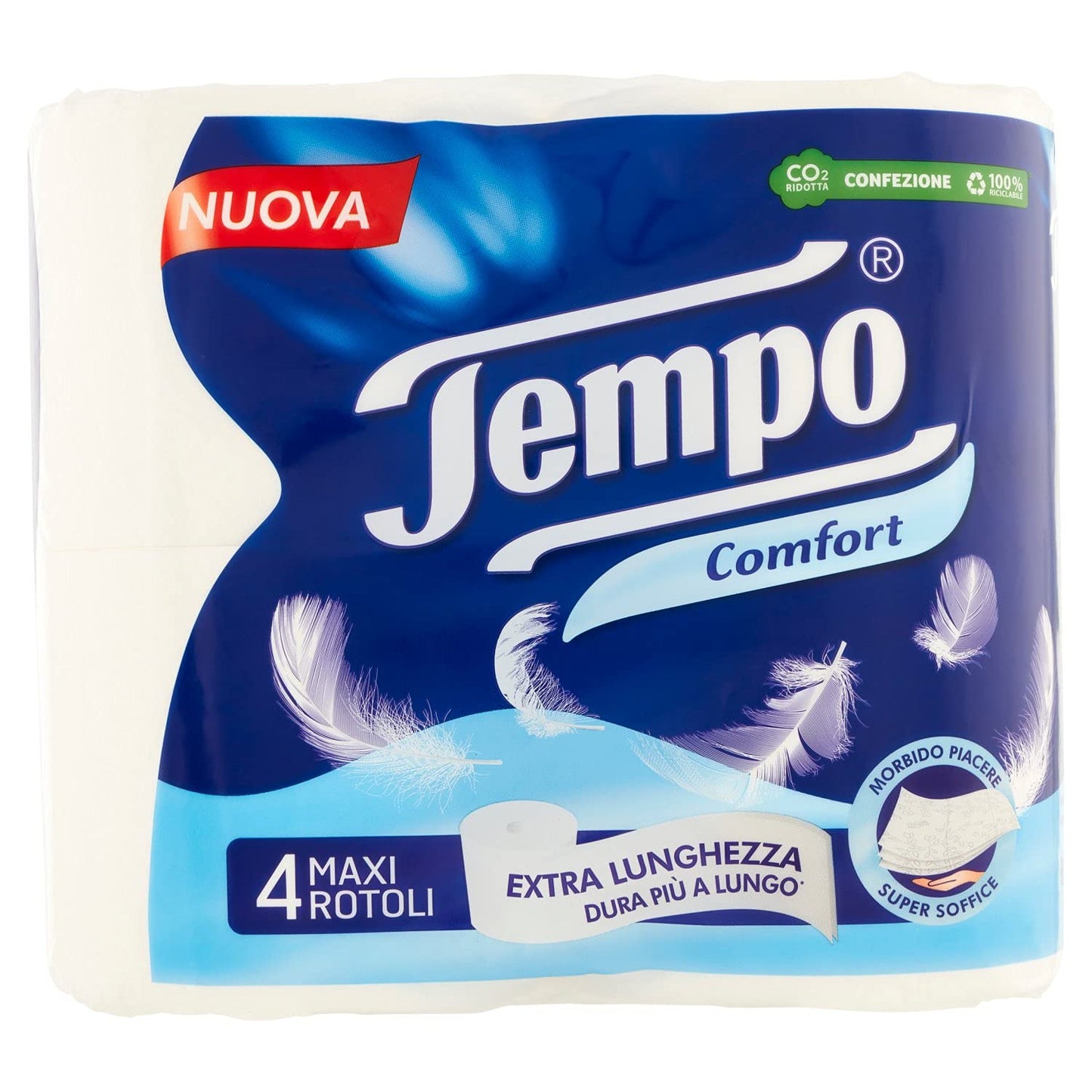 Tempo Carta Igienica Comfort, Morbida e Resistente, 20 Maxi Rotoli