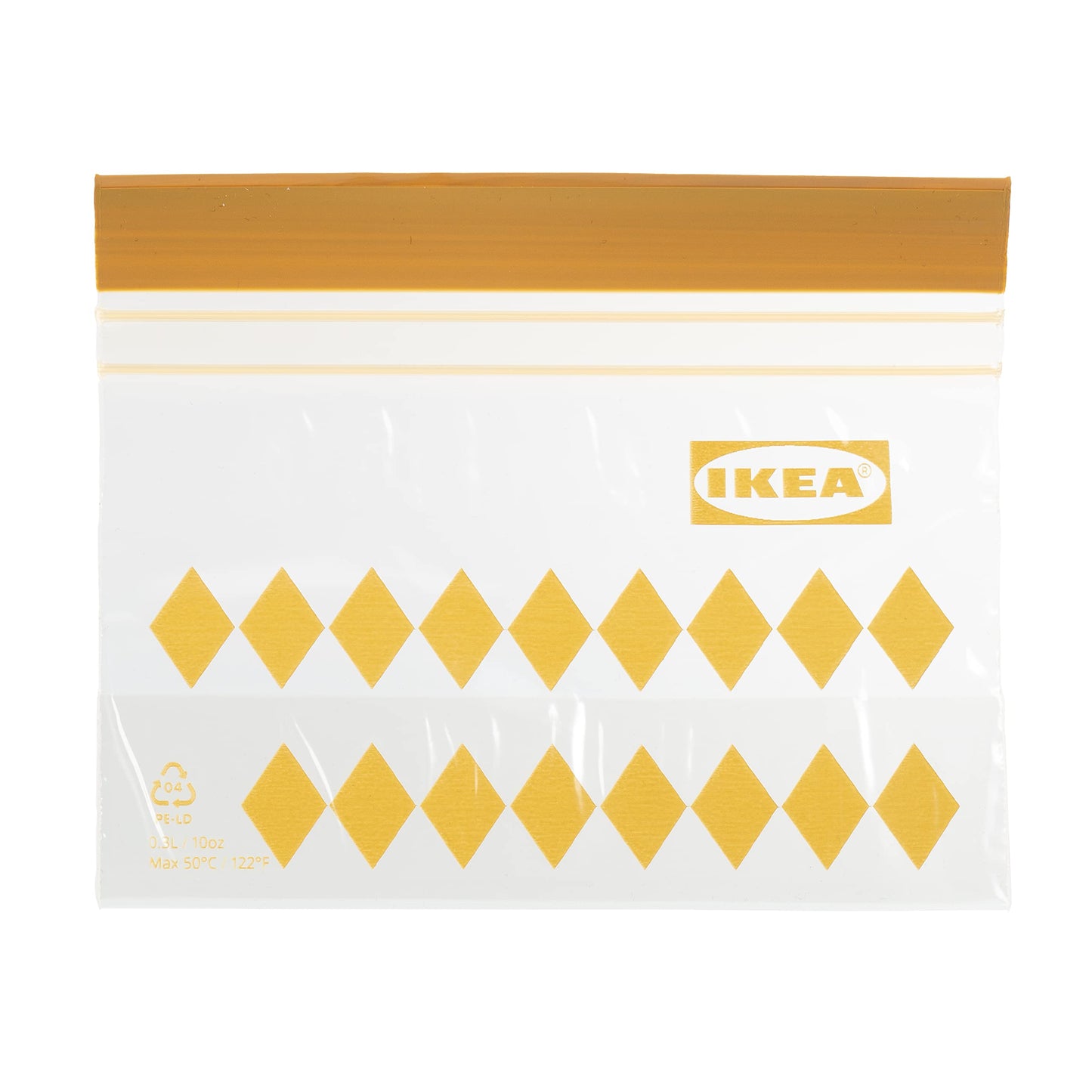 Ikea Istad, sacchetti piccoli riutilizzabili per alimenti, con doppia guarnizione, 0,3 l, oro diamante, set da 150 sacchetti
