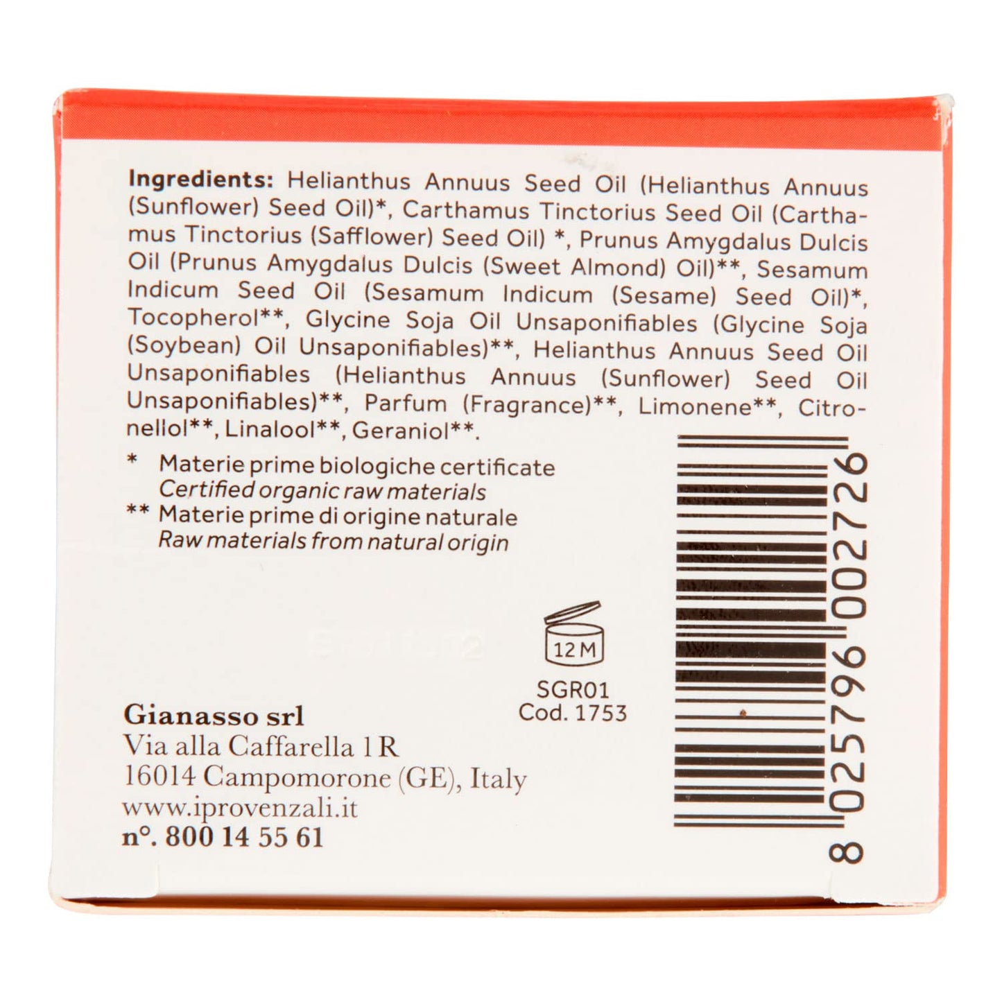 I Provenzali Linea Mamma Olio Biologico Elasticizzante, 200ml