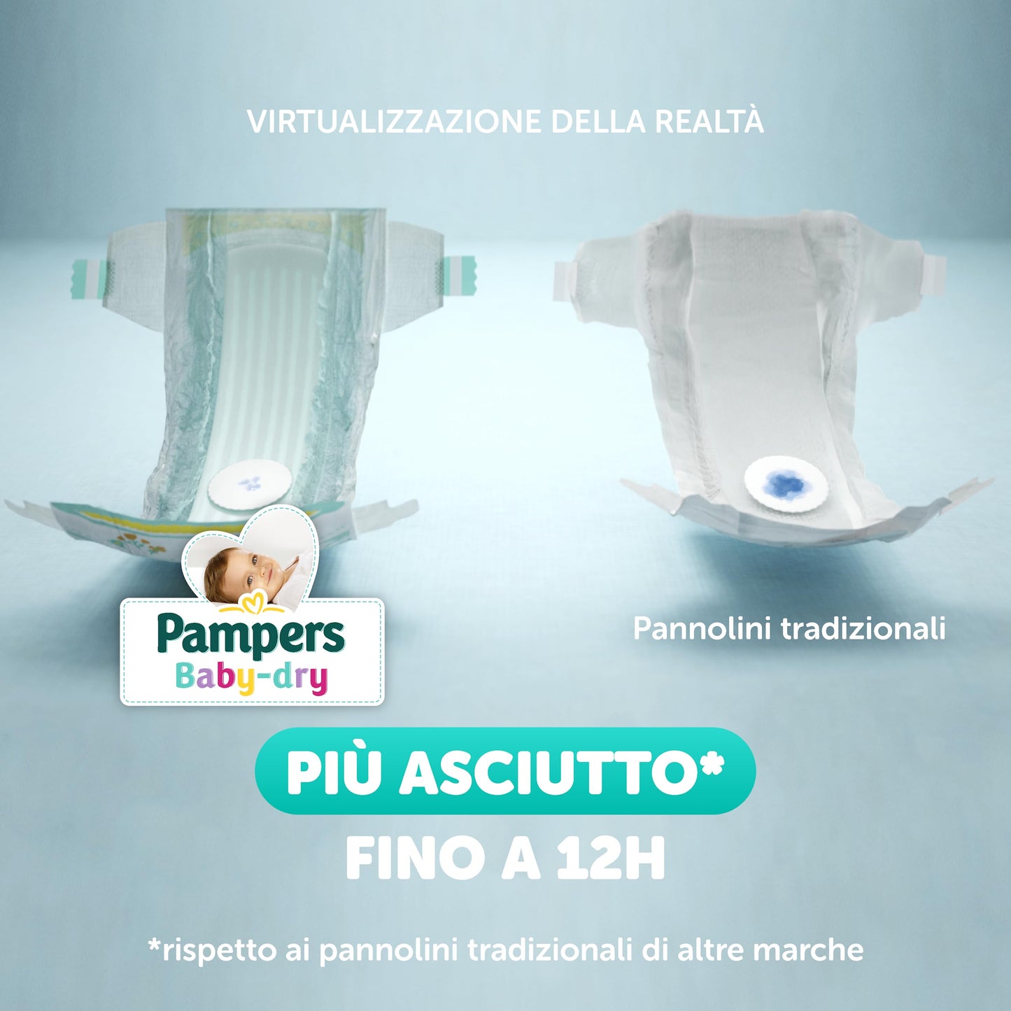 Pampers Baby Dry Extralarge, Pacco Doppio DWCT, Taglia 6 (15-30 kg), 26 Pannolini