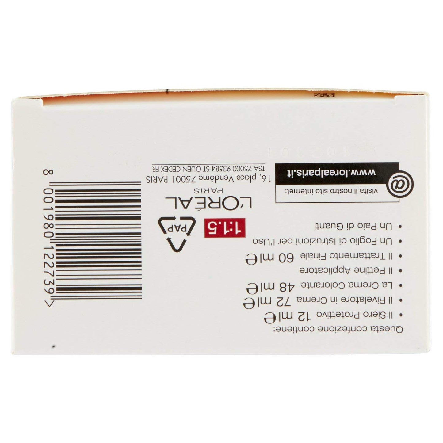 l'Oréal Paris Excellence Crema Colorante Triplo Trattamento Avanzato, 7 Biondo - 1 Pacco