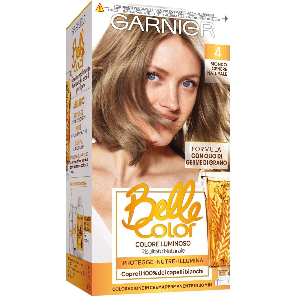 Garnier Belle Color Colorazione Permanente, 4 Biondo Cenere