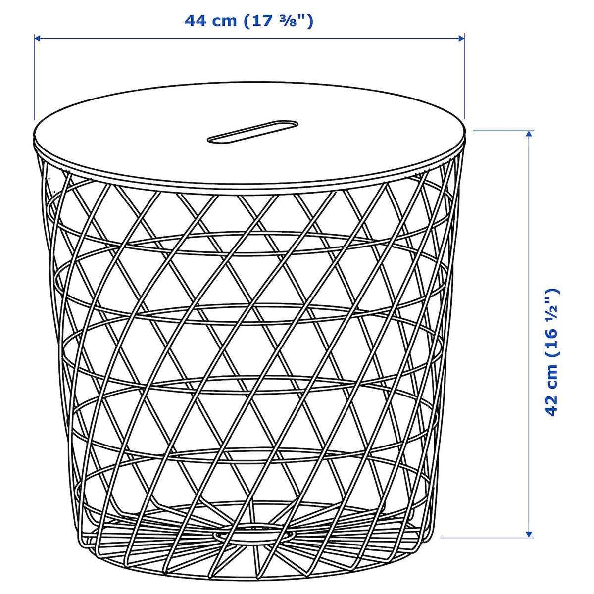 IKEA Kvistbro 303.494.52 - Tavolo portaoggetti bianco, misura 44 cm