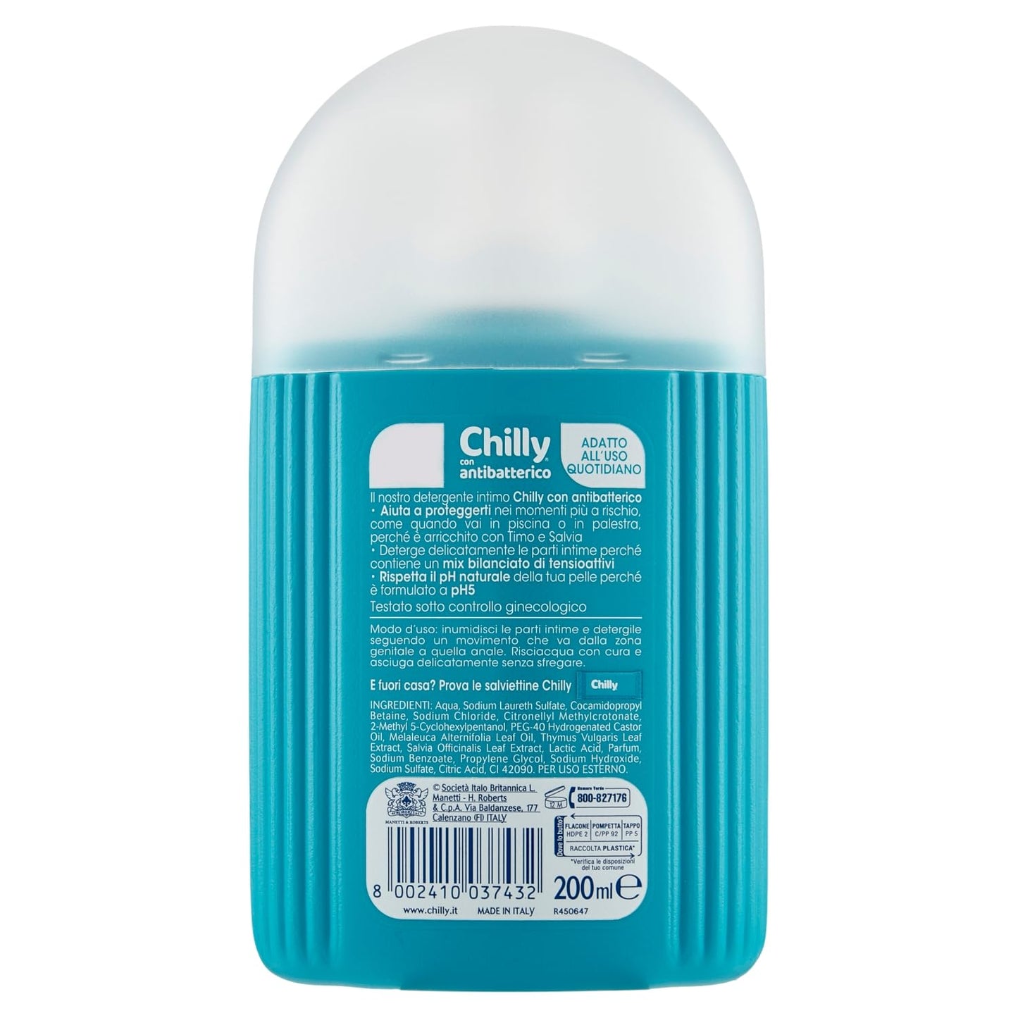 Chilly con Antibatterico Detergente Intimo, 200ml