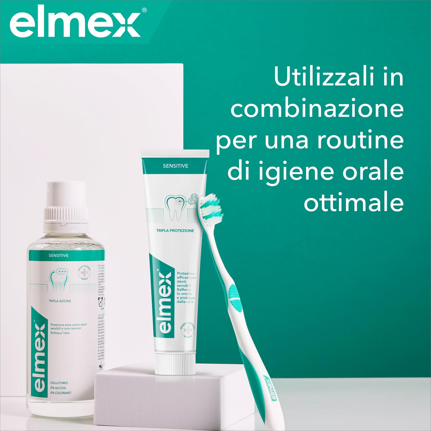 Elmex - Dentifricio Sensitive 2x75ml (Consegna in 48 Ore), Dentifricio per Denti Sensibili, Protezione delle Gengive, Sollievo dal Dolore alle Gengive, Gengive Irritate