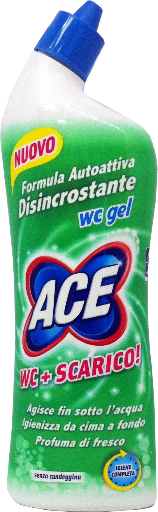 12 x ACE Disincrostante WC+Scarico Senza Candeggina Gel 700 Ml