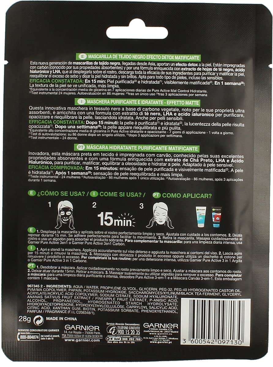 MASCHERA PURE CHARCOL 1DO