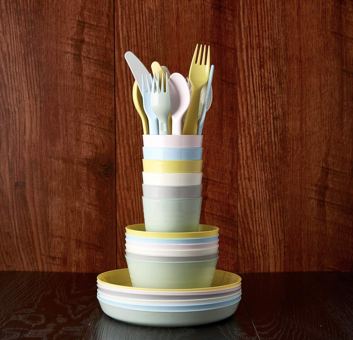 IKEA Kalas - Set di 6 Bicchieri per Bambini, Colori Pastello Assortiti, Senza BPA