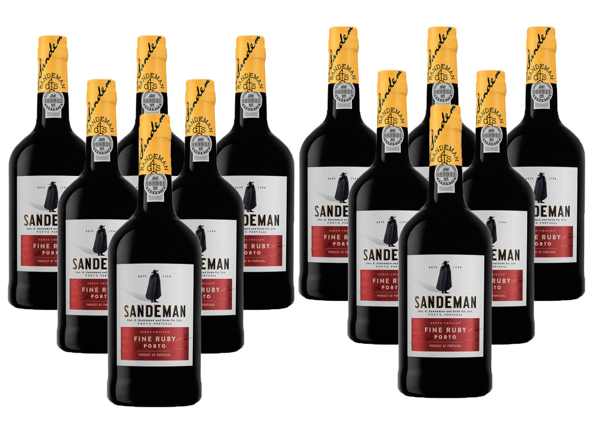 Vino di Oporto Sandeman Ruby - Vino Liquoroso - 12 Bottiglie