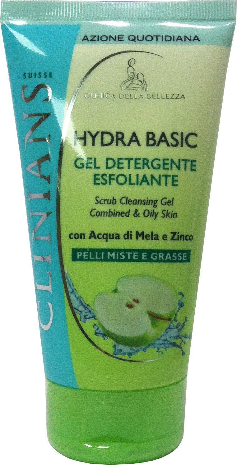 Clinians Hydra Basic Gel Detergente Viso Esfoliante Anti Sebo Con Zinco Per Pelle Mista o Grasse 150ml