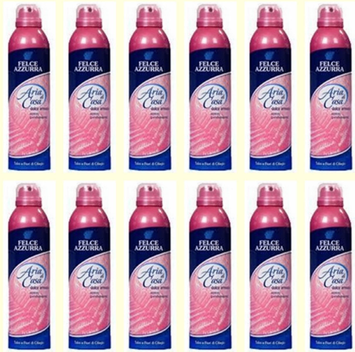 12 pezzi Felce Azzurra Aria di Casa Talco e Ciliegio Deodorante per ambienti
