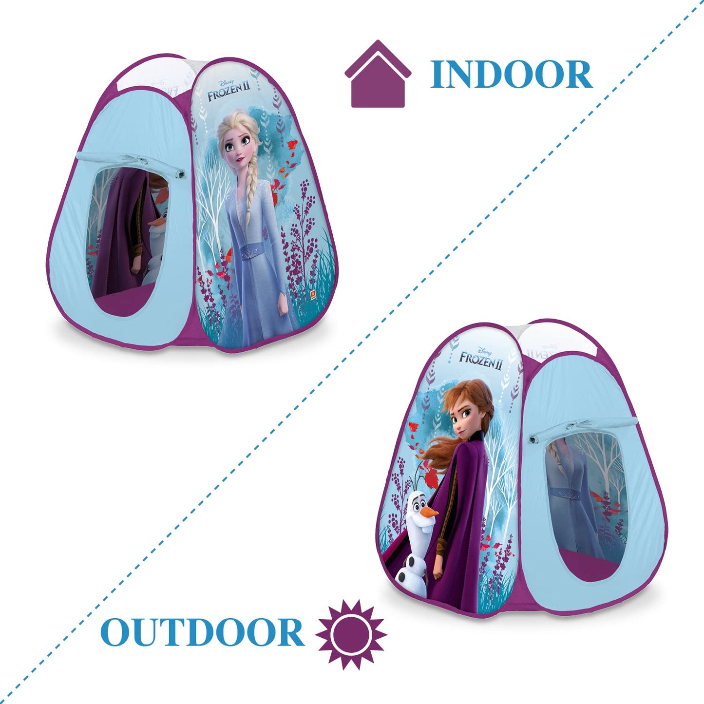 Mondo Toys - Frozen II Pop-Up Tent - Tenda da gioco per bambino / bambina - facile da montare / easy to open - borsa per trasporto INCLUSA - 28391