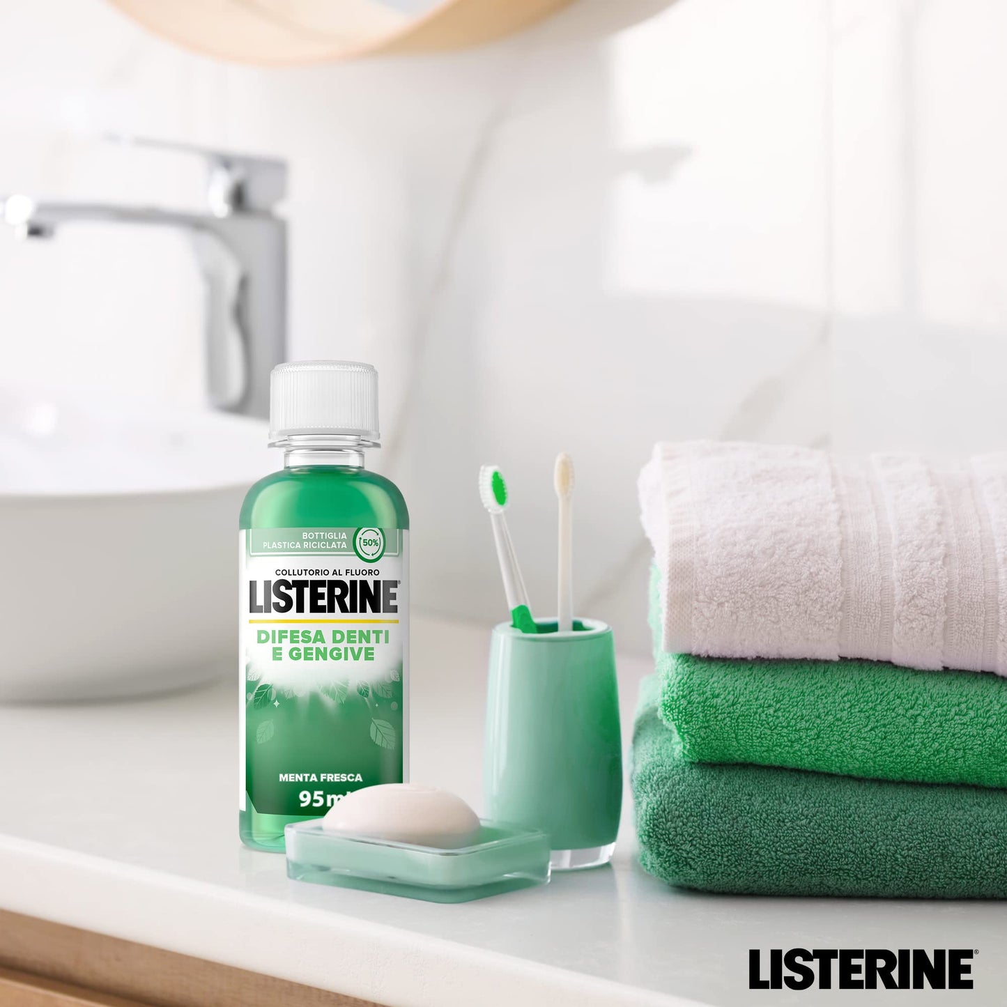Listerine Colluttorio, Difesa Denti e Gengive, 12 x 95ml