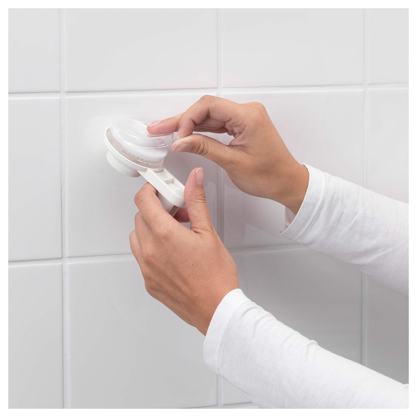 Ikea Portaspazzolino TISKEN con ventosa, bianco