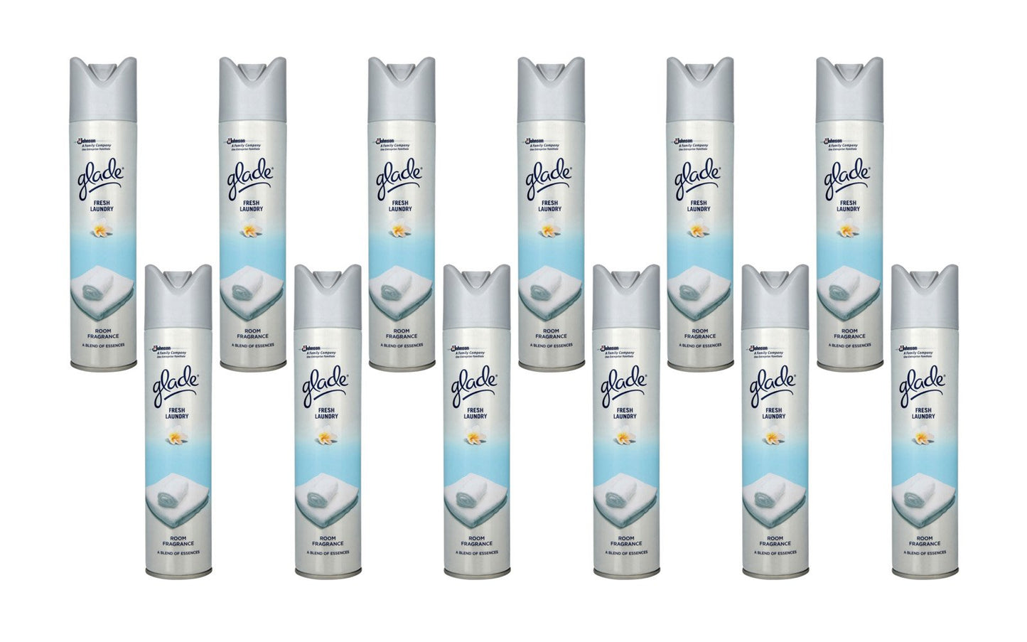 12 X GLADE silver deo spray 300ml Soft Cotton
