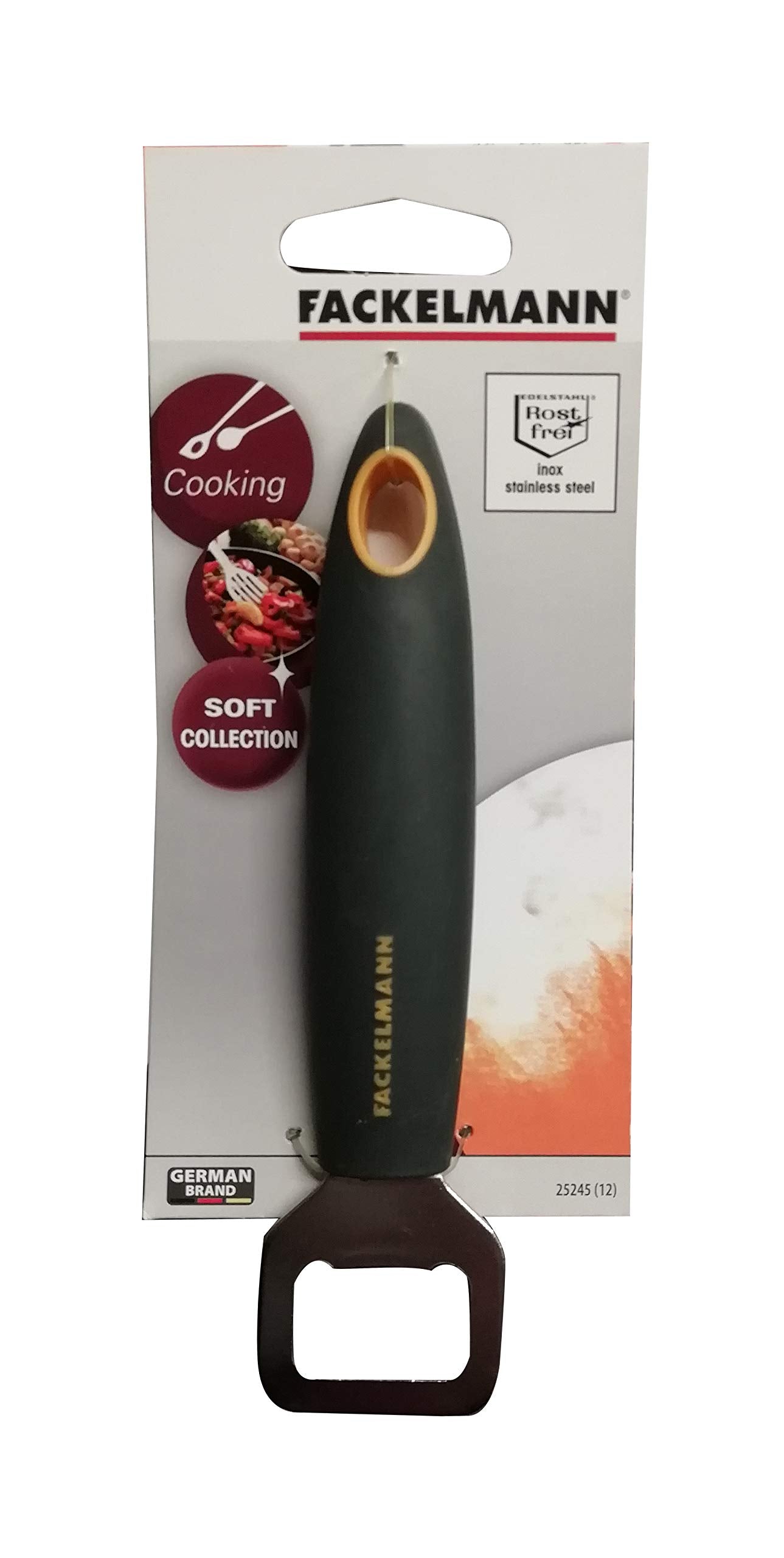 Fackelmann Apribottiglie in Acciaio, Inox, Grigio